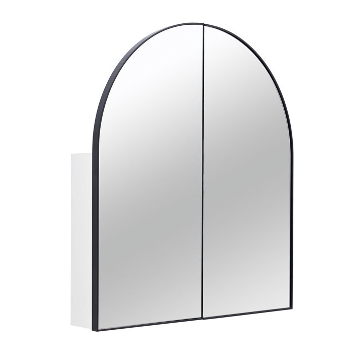 Ivy Bronx 30'' W 34'' H Framed Medicine Mirror Adjustable